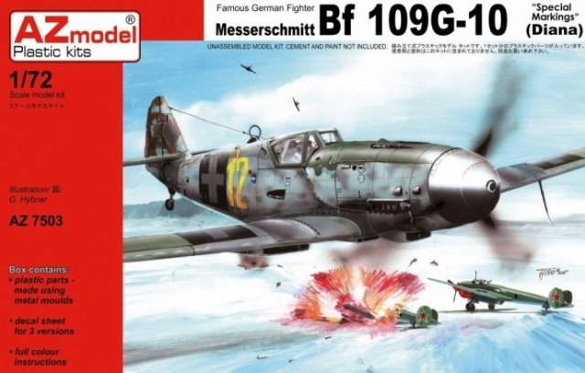 AZmodel AZ7503 Messerschmitt Bf-109G-10 "Special markings" (Diana) 1/72
