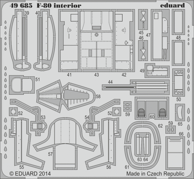 Eduard 49685 F-80 interior SA HOBBY BOSS 1/48 – image 2