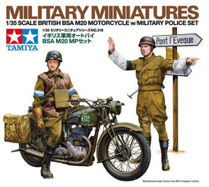 Tamiya 35316 British BSA M20 Motorcycle w/Military Police Set 1/35