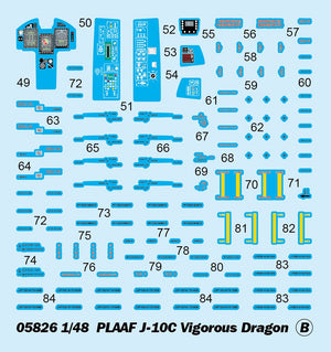 Trumpeter 05826 PLAAF J-10C Vigorous Dragon 1/48 – obrázek 4