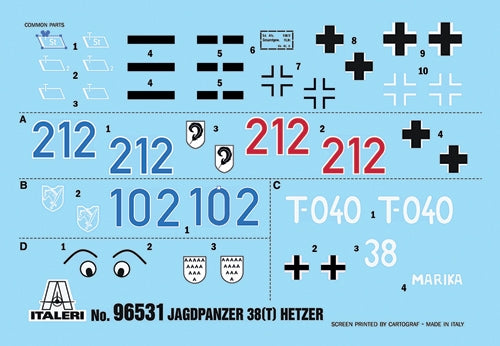 Italeri 96531 Jagdpanzer 38(t) Hetzer 1/35