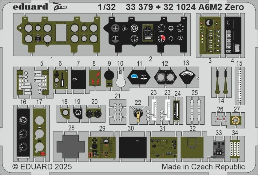 Eduard 321024 A6M2 Zero interior TAMIYA 1/32 – obrázek 2