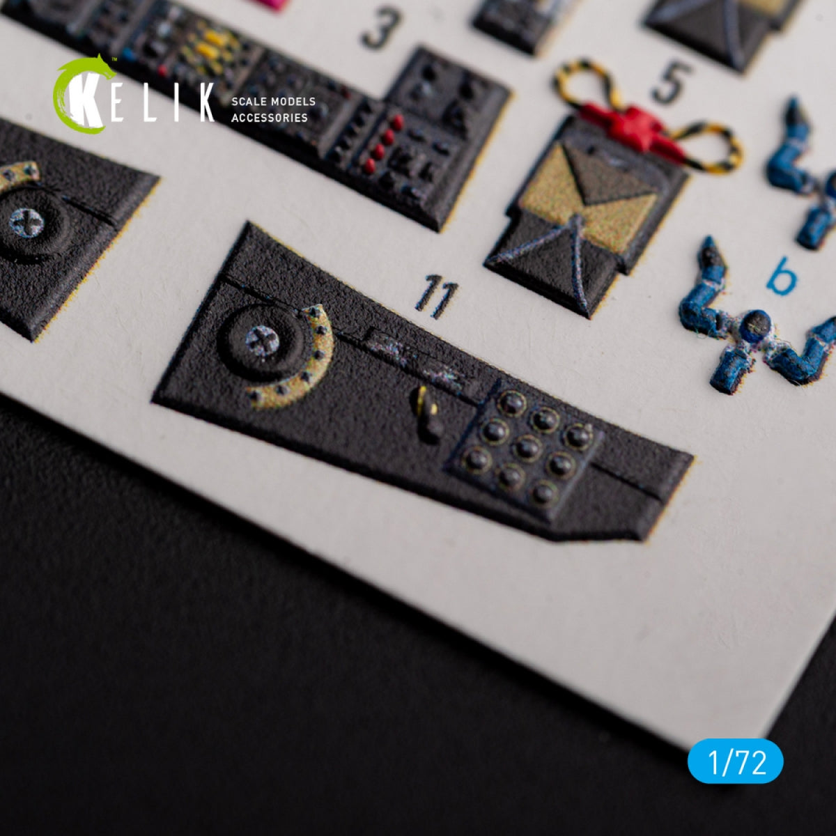 KELIK K72135 AVRO VULCAN B.2 Front cockpit - interior 3D decals for Airfix kit 1/72 – Bild 5