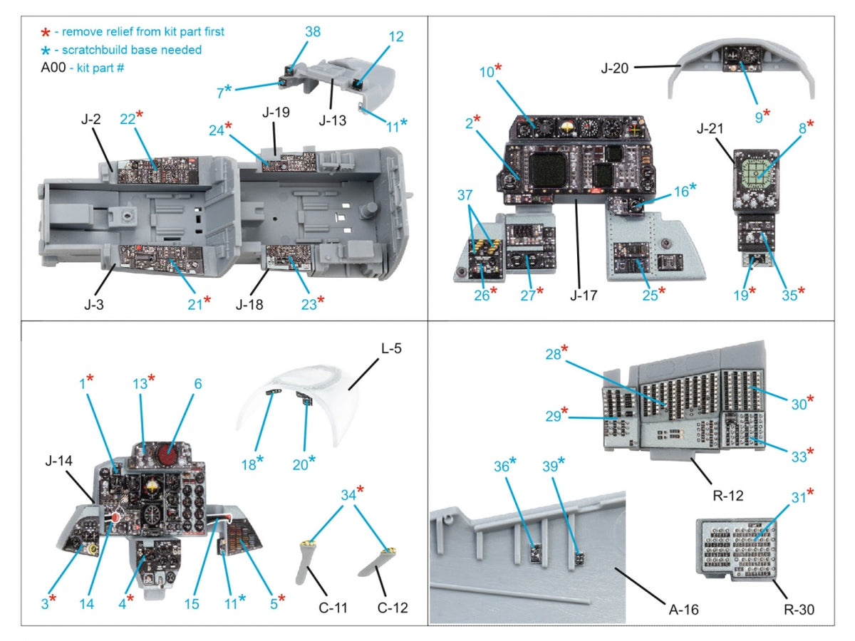Quinta Studio QDS-48448 F-4G early 3D-Printed &amp;amp; colored Interior on decal paper (Zoukei Mura SWS) (Small version) 1/48 – image 2