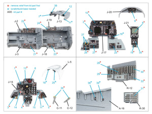 Quinta Studio QDS-48448 F-4G early 3D-Printed &amp;amp; colored Interior on decal paper (Zoukei Mura SWS) (Small version) 1/48 – image 2