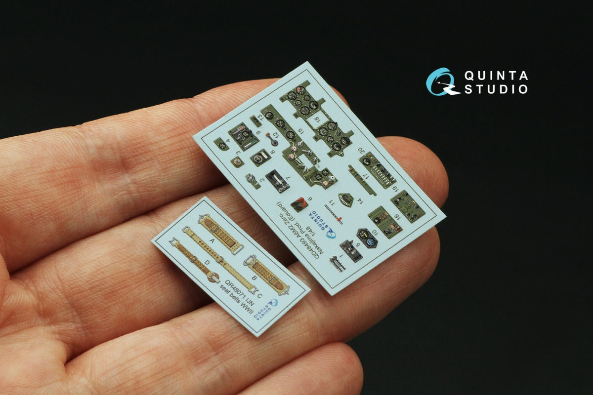 Quinta Studio QD48493 A6M2 Zero Nakajima Production 3D-Printed colored Interior on decal paper (Eduard) 1/48 – obrázek 3
