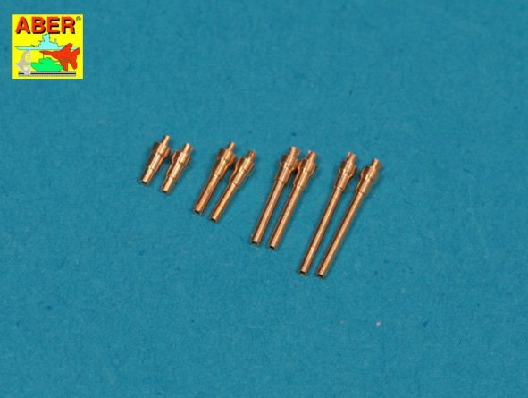 Aber A72 005 Set of 8 turned cal .50 (12,7mm) US Browning M2 barrels for P-47 Thunderbolt (1/72)