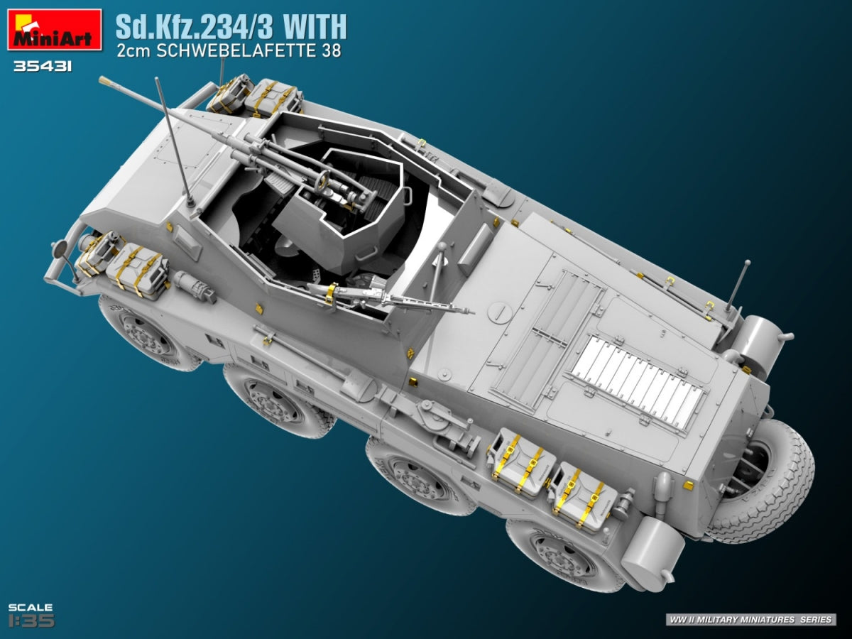 MiniArt 35431 Sd.Kfz.234/3 With 2cm Schwebelafette 38 1/35 – obrázek 10
