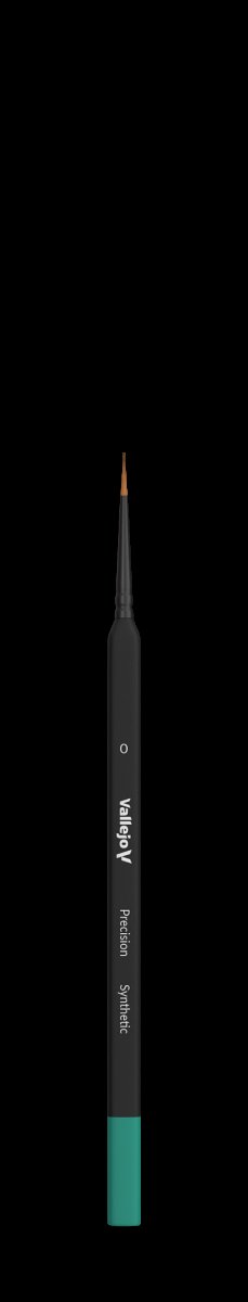 VALLEJO B03000 - Brush - Precision - Round Synthetic Brush, Triangular Handle No. 0 – image 2
