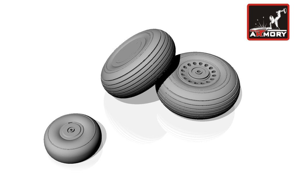 Armory Models AW48308 A-20G Boston wheels, late 1/48 – obrázek 2
