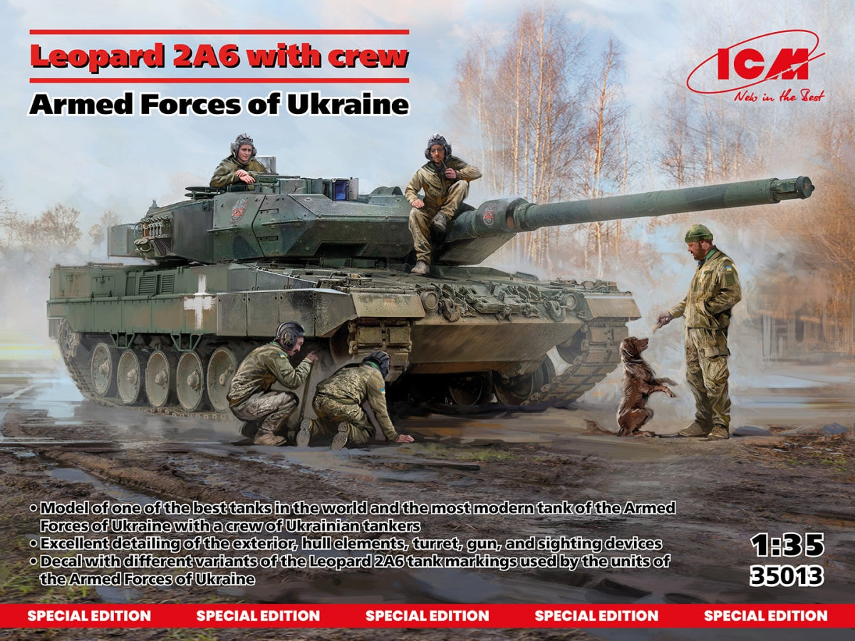 ICM 35013 Leopard 2A6 avec équipage, Forces armées ukrainiennes, échelle 1/35