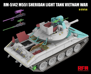 Rye Field Model 5142 M551 Light Tank Sheridan Vietnam War 1/35 – obrázek 7
