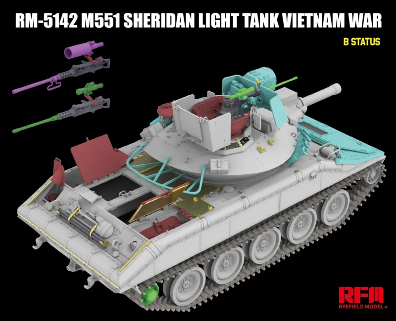 Rye Field Model 5142 M551 Light Tank Sheridan Vietnam War 1/35 – obrázek 7