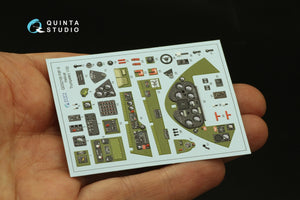 Quinta Studio QD32195 F6F-5 Hellcat 3D-Printed &amp;amp; colored Interior on decal paper (Trumpeter) 1/32 – obrázek 4
