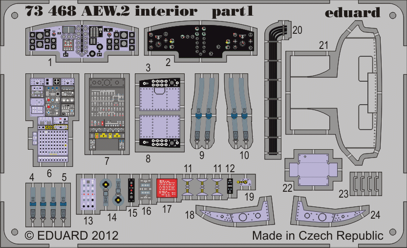 Eduard 73468 Sea King AEW.2 interior SA 1/72 CYBER HOBBY