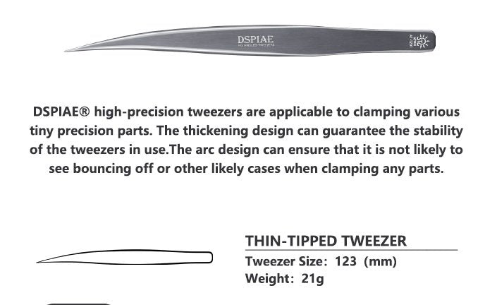 DSPIAE AT-TZ01 Thin-Tipped Tweezer – obrázek 2
