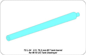 Aber 72L-24 76.2mm M7 tank barrel for M10 US tank destroyer 1/72 – Bild 4