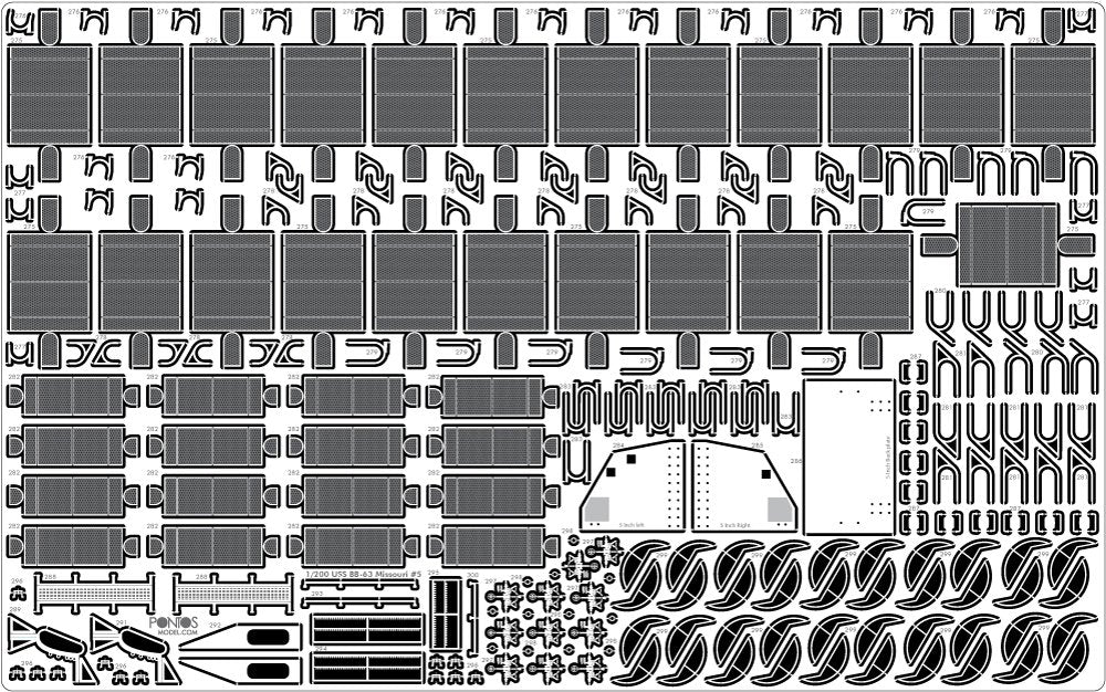 Pontos 22004F1 USS BB-61 Iowa 1944 Detail Up Set (Without wooden deck) 1/200 – image 9