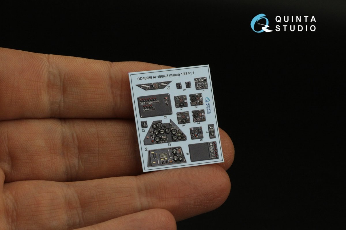 Quinta Studio QD48289 Ar 196A-3 3D-Printed &amp;amp; colored Interior on decal paper (Italeri) 1/48 – image 4