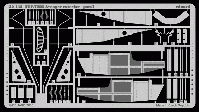 Eduard 32138 TBF/ TBM exterior 1/32 TRUMPETER