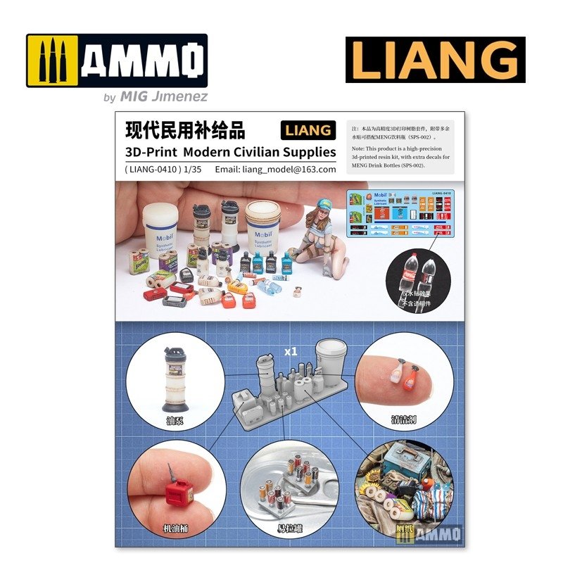 Liang 0410 3D-print Model Civilian Supplies 1/35 – obrázek 2