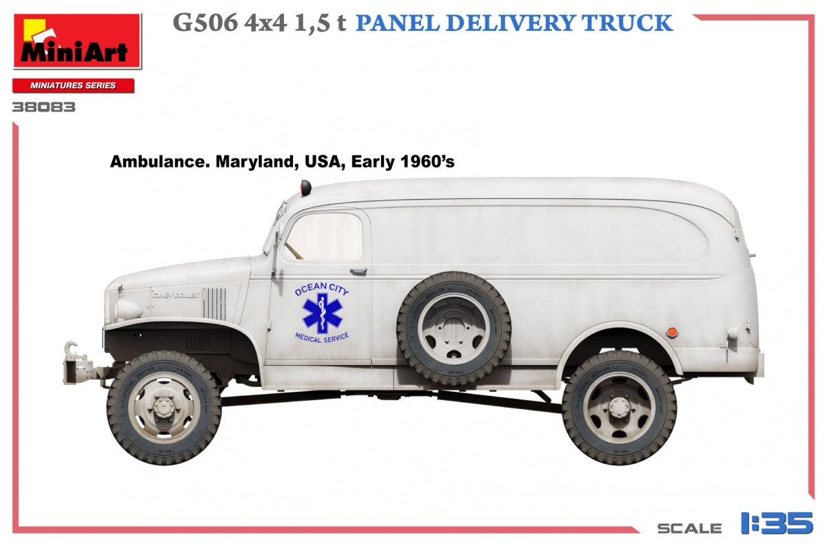 MiniArt 38083 G506 4х4 1.5 t PANEL DELIVERY TRUCK 1/35 – image 3