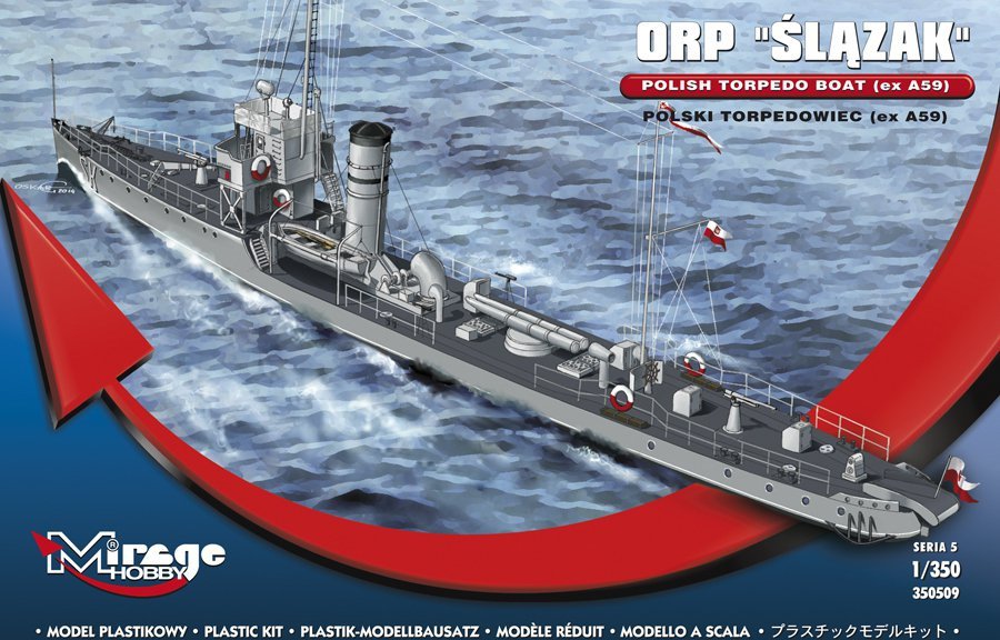 Mirage Hobby 350509 ORP Ślązak Polish Torpedo Boat 1/350