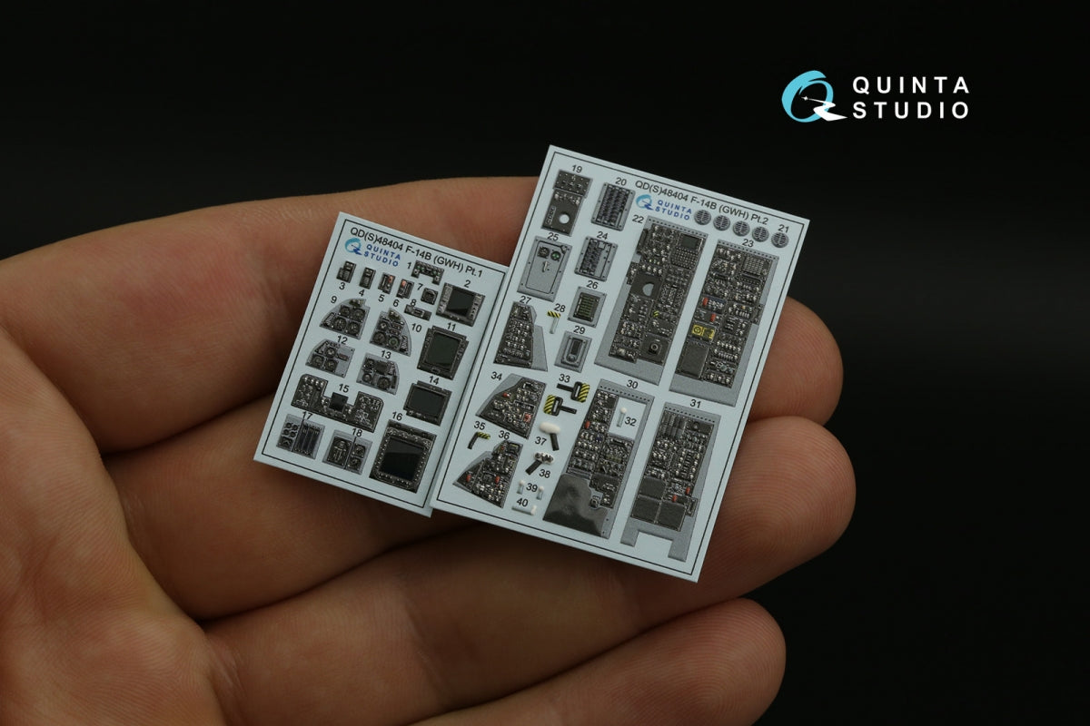 Quinta Studio QDS-48404 F-14B 3D-Printed &amp;amp; colored Interior on decal paper (GWH) (small version) 1/48 – image 5