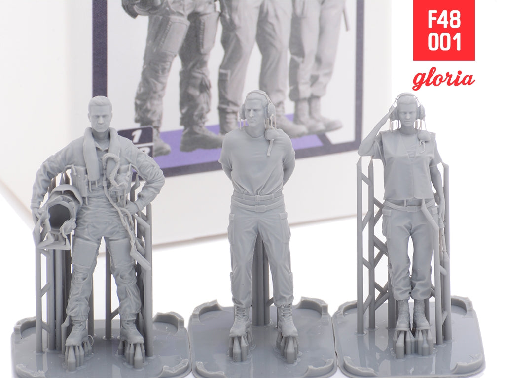 Gloria F48001 Ground Crew US Air Force vol.1 3D Printed Figures x 3 1/48 – image 5