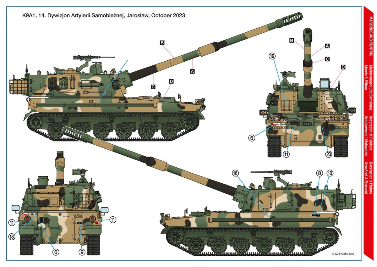 Hobby 2000 35005SE K9A1 Thunder Polish Army SPH - Special Edition (ACADEMY + CARTOGRAF + Aber barrel) 1/35 – image 4