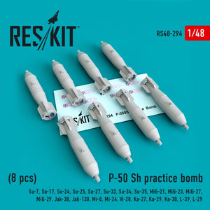 RESKIT RS48-0294 P-50 SH BOMBES D&amp;#39;ENTRAÎNEMENT (8 PIÈCES) 1/48