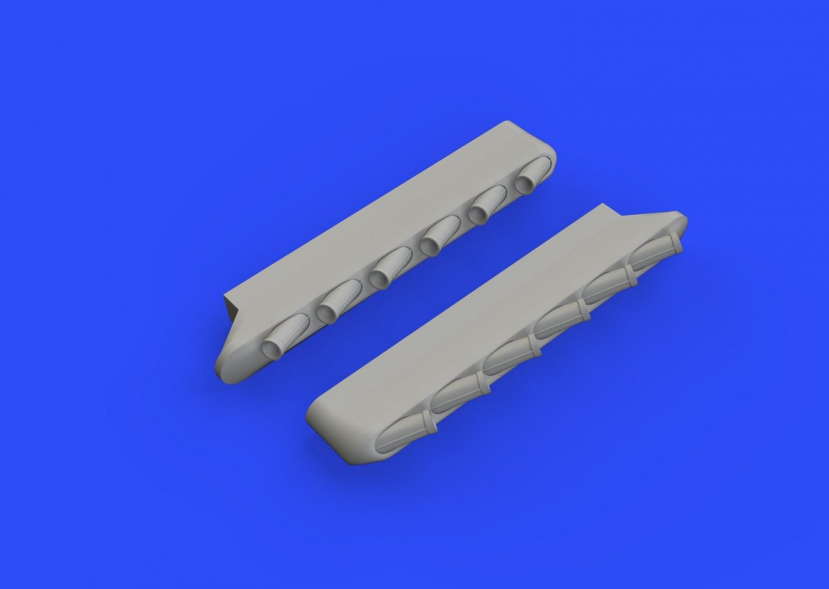 Eduard 648344 P-51D exhaust stacks w/ fairing AIRFIX 1/48 – immagine 3