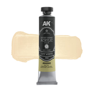 AK Interactive AKAD104 Artist Dense Acrylic Colors - Black &amp;amp; White Color Set – obrázek 3