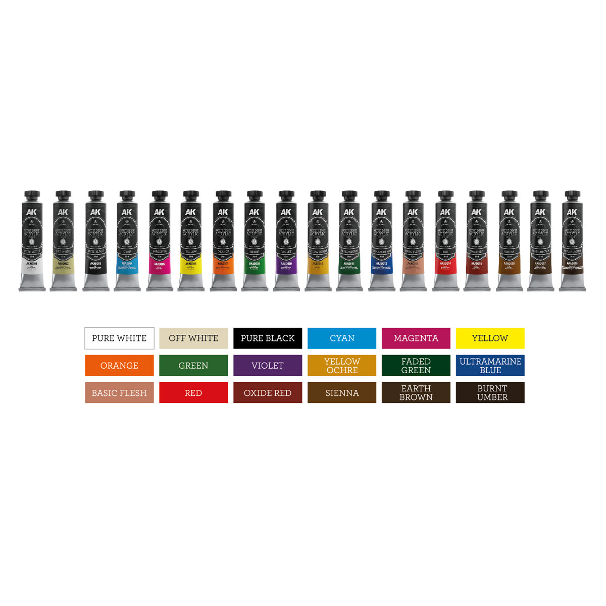 AK Interactive AKAD100 Artist Dense Acrylic Colors - Deluxe Edition Box Full Range – image 4