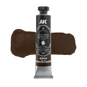 AK Interactive AKAD104 Artist Dense Acrylic Colors - Black &amp;amp; White Color Set – obrázek 5