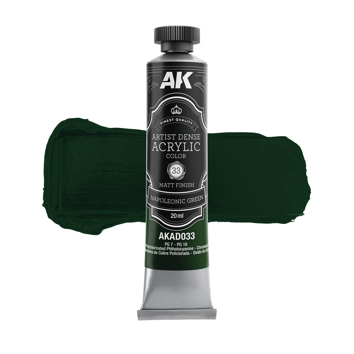 AK Interactive AKAD109 Artist Dense Acrylic Colors - Green Color Set – zdjęcie 6