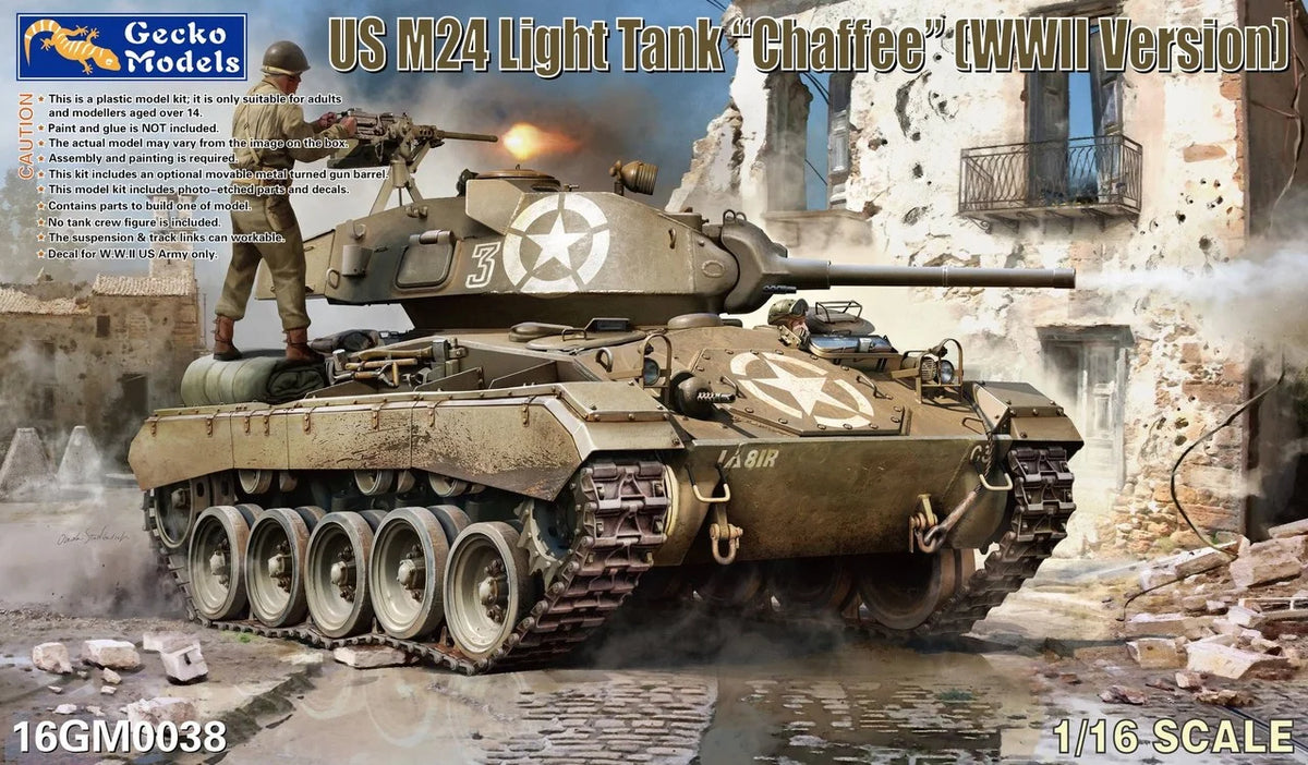 Gecko Models 16GM0038 US M24 Light Tank Chaffee WWII Version 1/16