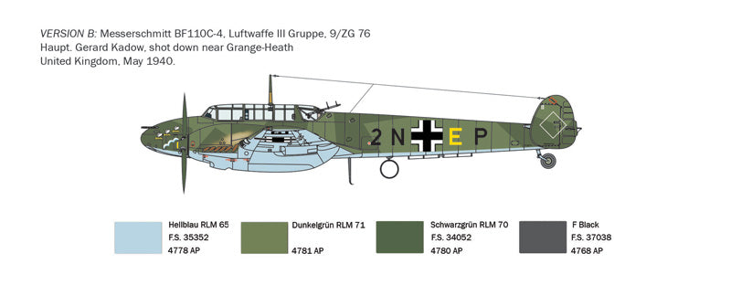 Italeri 0049 Bf 110 C Zerstorer 1/72 – image 5