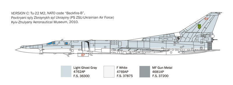 Italeri 1440 Tu-22M2 Backfire-B 1/72 – obrázek 6