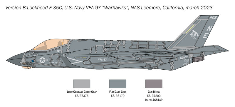 Italeri 1469 F-35C Lightning II CATOBAR version 1/72 – image 6