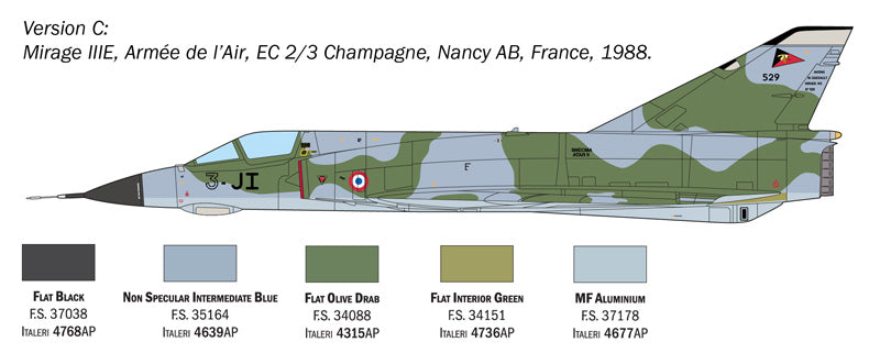 Italeri 2816 Mirage III E 1/48 – obrázek 6