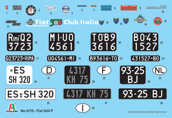 Italeri 4715 Fiat 500 F Upgraded Edition 1/12 – image 3