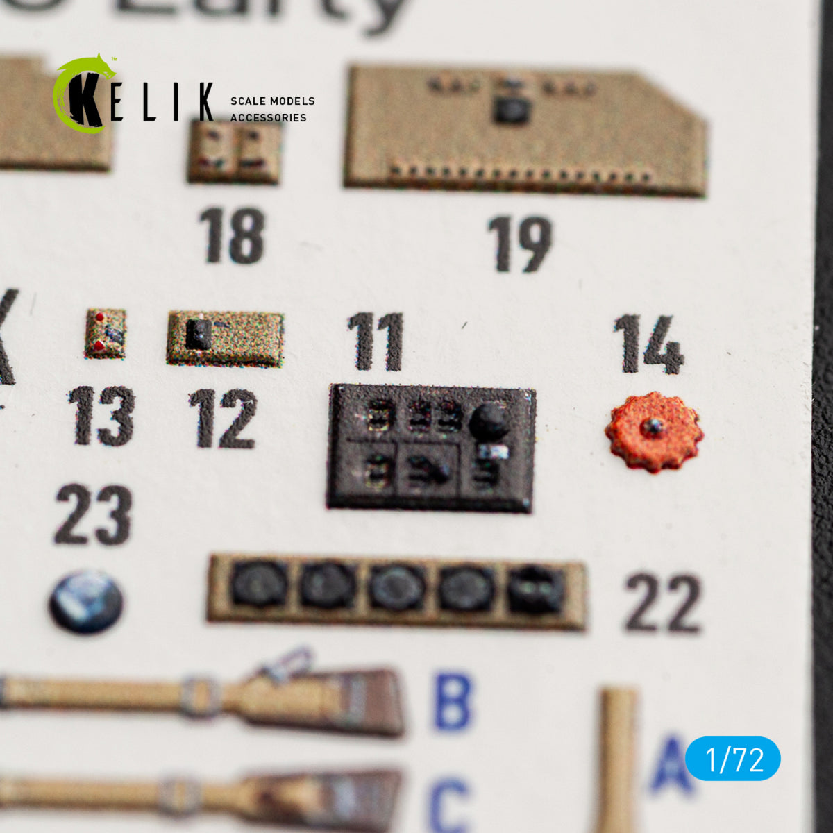 KELIK K72241 Messerschmitt Bf-110 C (Early) - Interior 3D Decals (for Eduard Kits) 1/72 – image 3