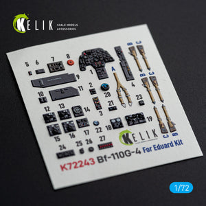 KELIK K72243 Messerschmitt Bf-110 G-4 - Interior 3D Decals (for Eduard Kits) 1/72 – image 4