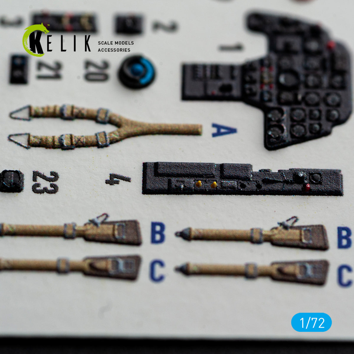 KELIK K72243 Messerschmitt Bf-110 G-4 - Interior 3D Decals (for Eduard Kits) 1/72 – image 9