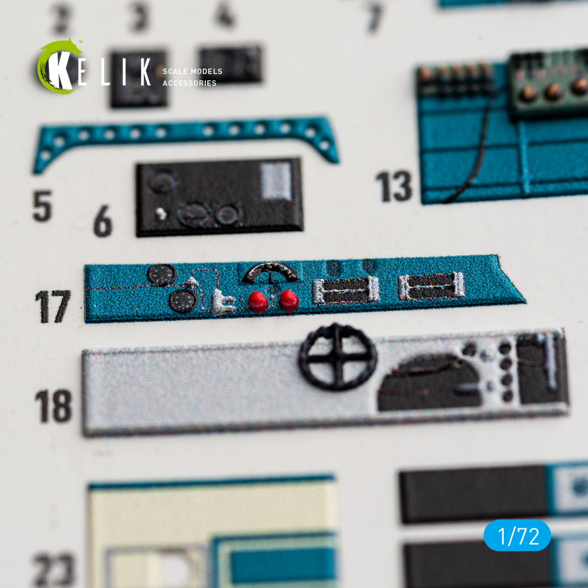 KELIK K72244 Nakajima J1N1-S Gekko - Interior 3D Decals (for Fujimi / Hobby 2000 Kits) 1/72 – image 9