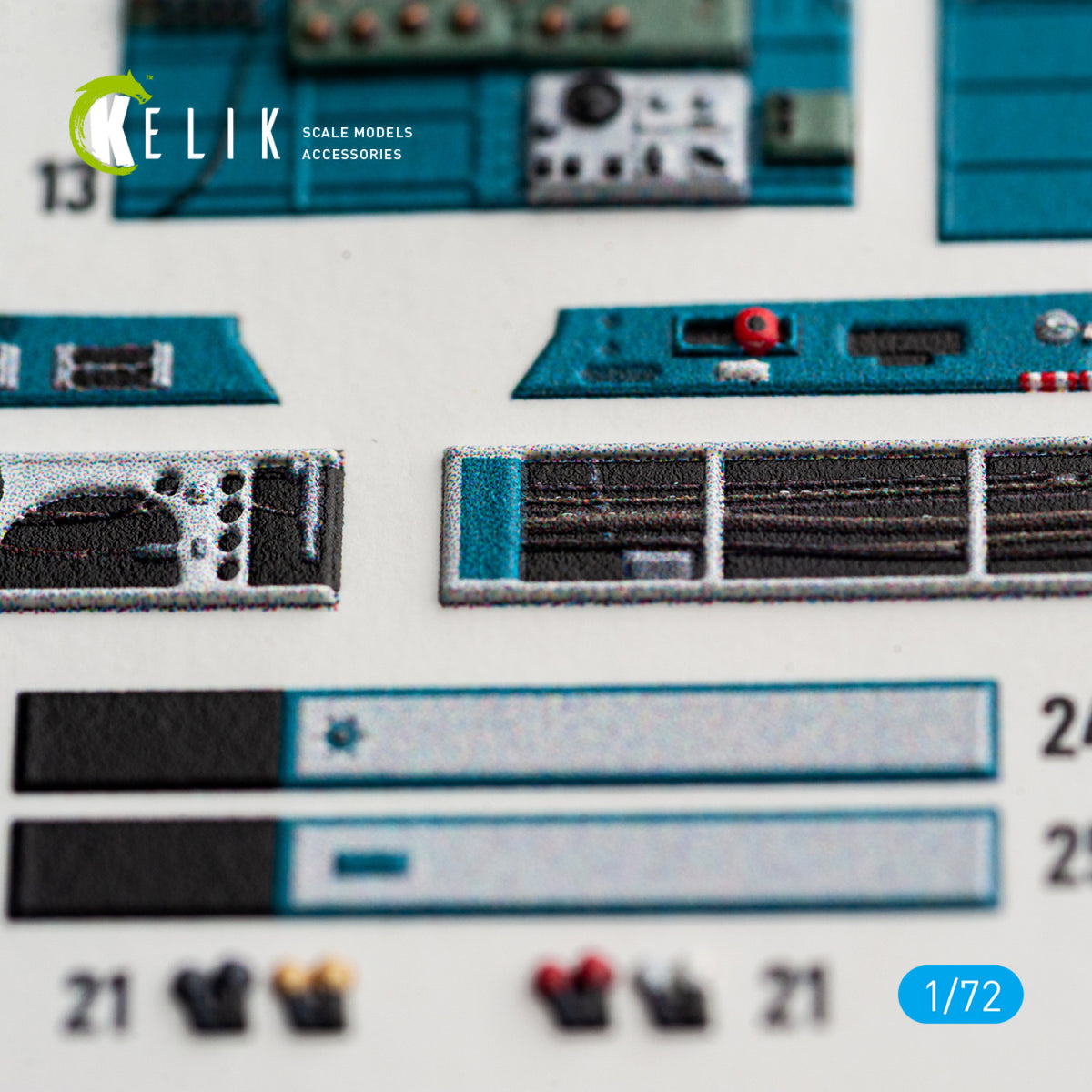 KELIK K72244 Nakajima J1N1-S Gekko - Interior 3D Decals (for Fujimi / Hobby 2000 Kits) 1/72 – image 10