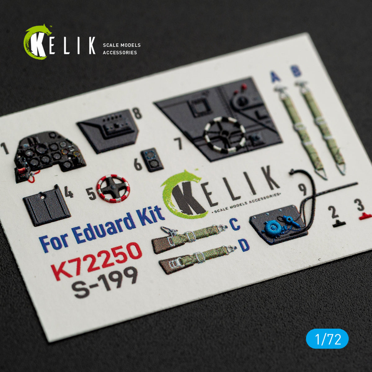 KELIK K72250 Avia S-199 - Interior 3D Decals (for Eduard Kits) 1/72 – image 3