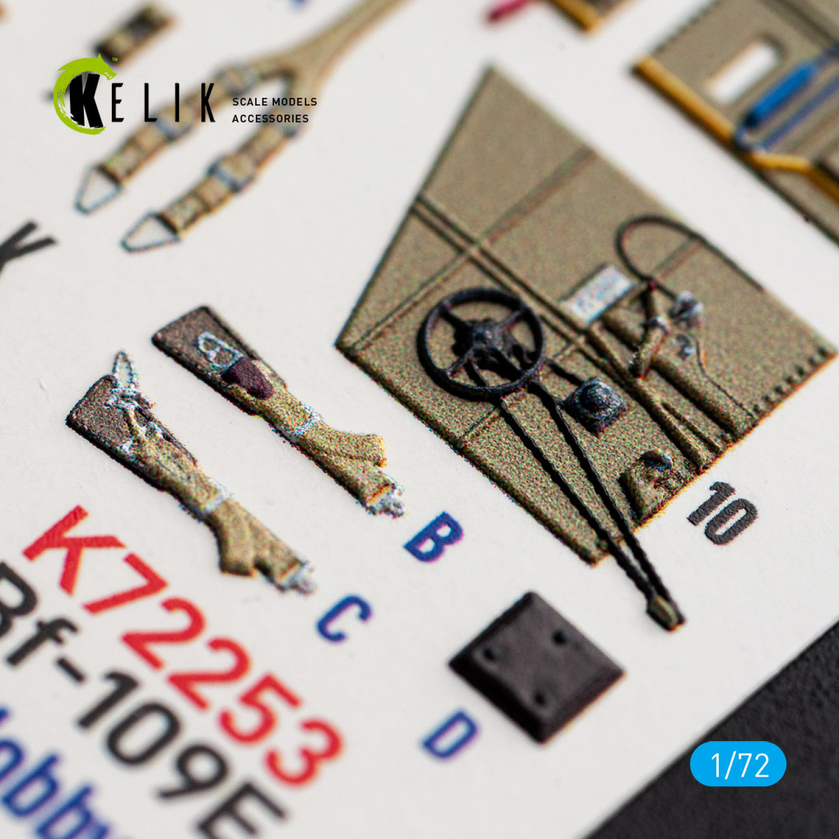 KELIK K72253 Messerschmitt Bf-109 G-2 / G-4 - Interior 3D Decals (for Special Hobby / Eduard Kits) 1/72 – image 7