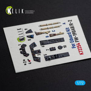 KELIK K72254 Focke Wulf Fw-190 A-8 / R-2 - Interior 3D Decals (for Eduard Kits) 1/72 – obrázek 4